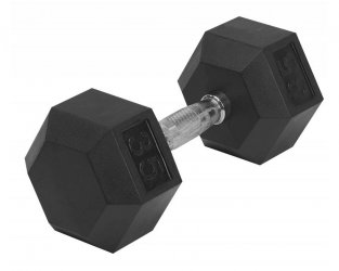 Sada jednoručních činek HEX gumových 2,5 - 25 KG (10 párů)
