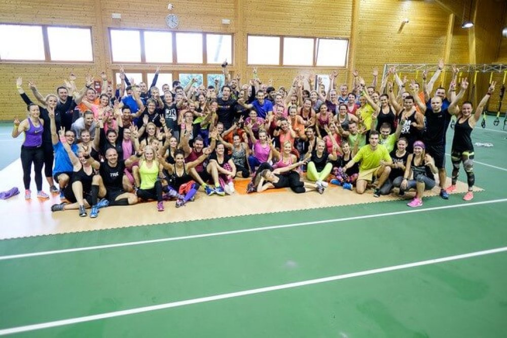 Společná fotografie skvělé „fitness party“, která se sešla na Kongresu v roce 2015.